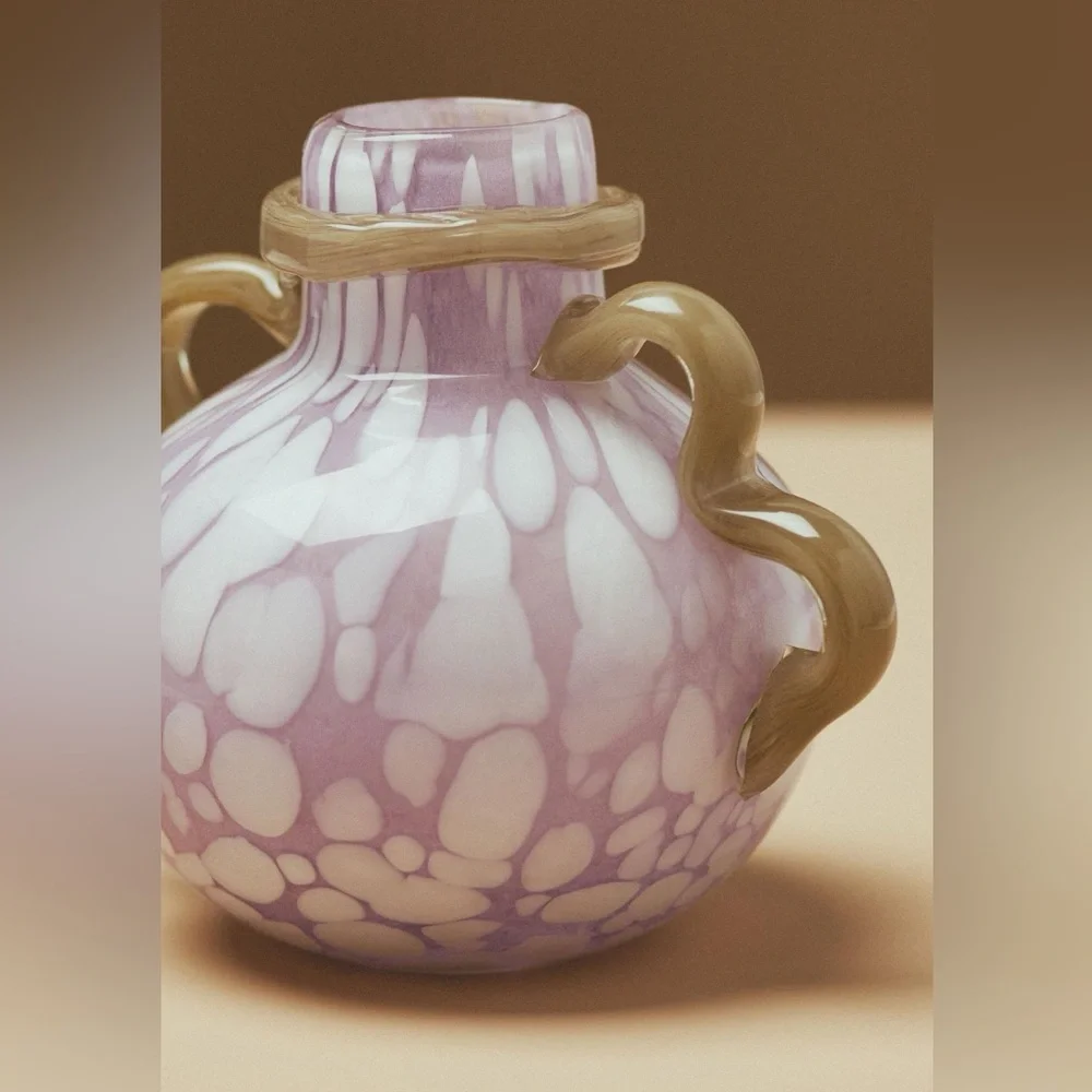 Anthropologie Milou Glass Vase Pink